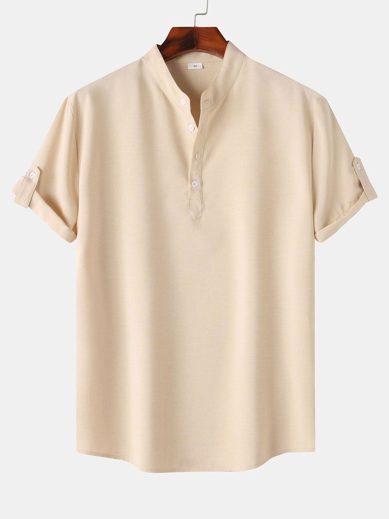 Men's Short Sleeve Henley Shirt for Casual Outings
