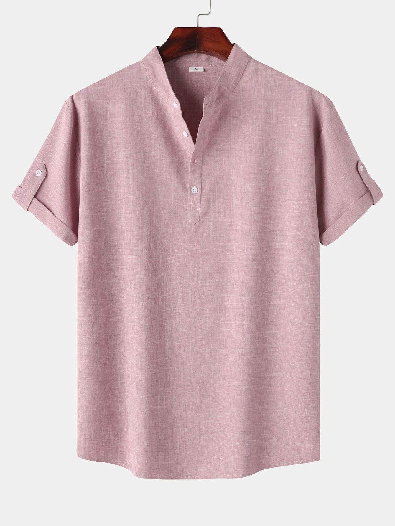 Men's Short Sleeve Henley Shirt for Casual Outings