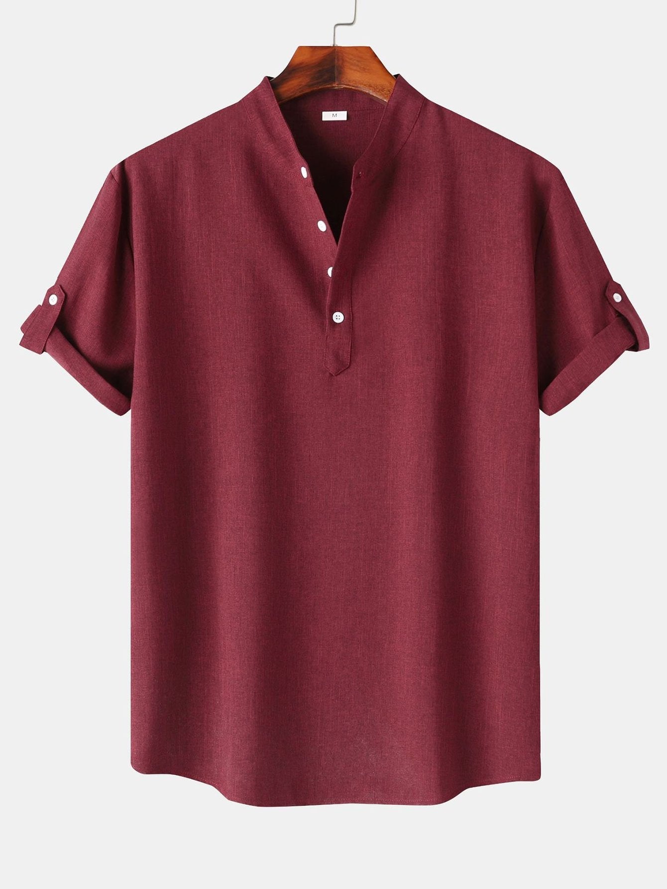 Men's Short Sleeve Henley Shirt for Casual Outings