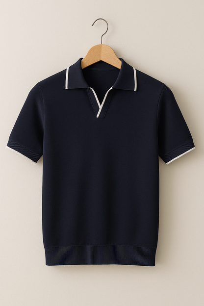 Men's Short Sleeve Knit Polo Shirt