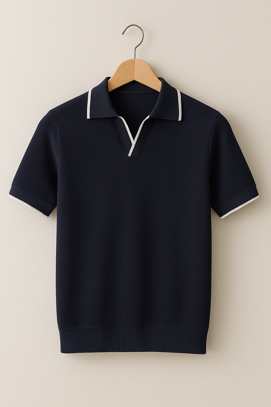 Men's Short Sleeve Knit Polo Shirt