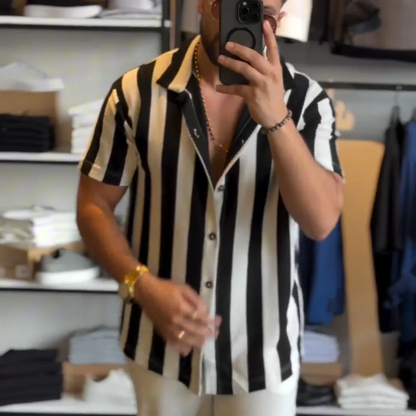 Men's Short Sleeve Open Collar Shirt