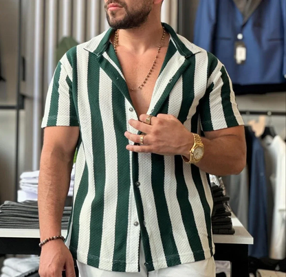 Men's Short Sleeve Open Collar Shirt
