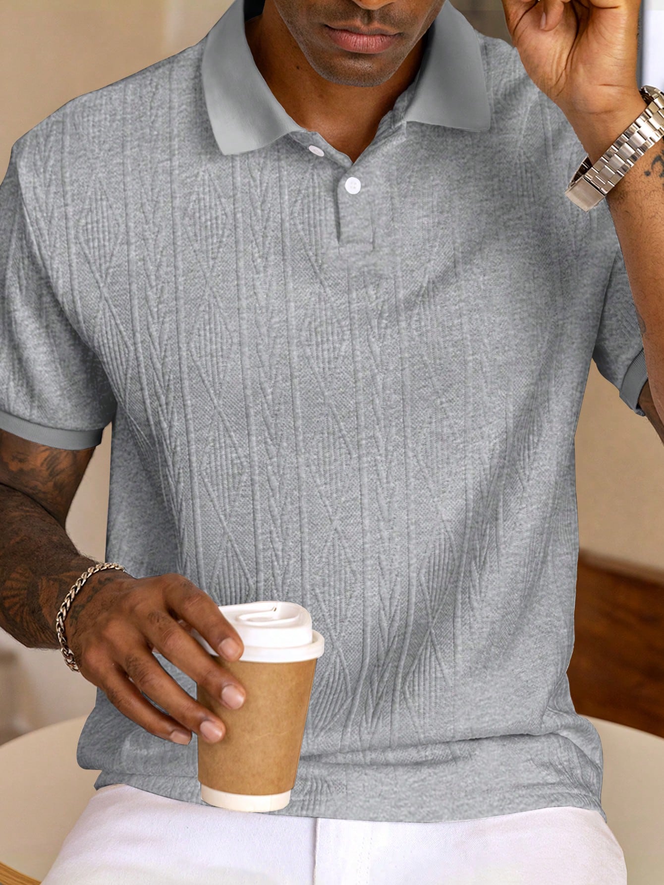 Men's Short Sleeve Polo Shirt - Casual Stylish Comfort