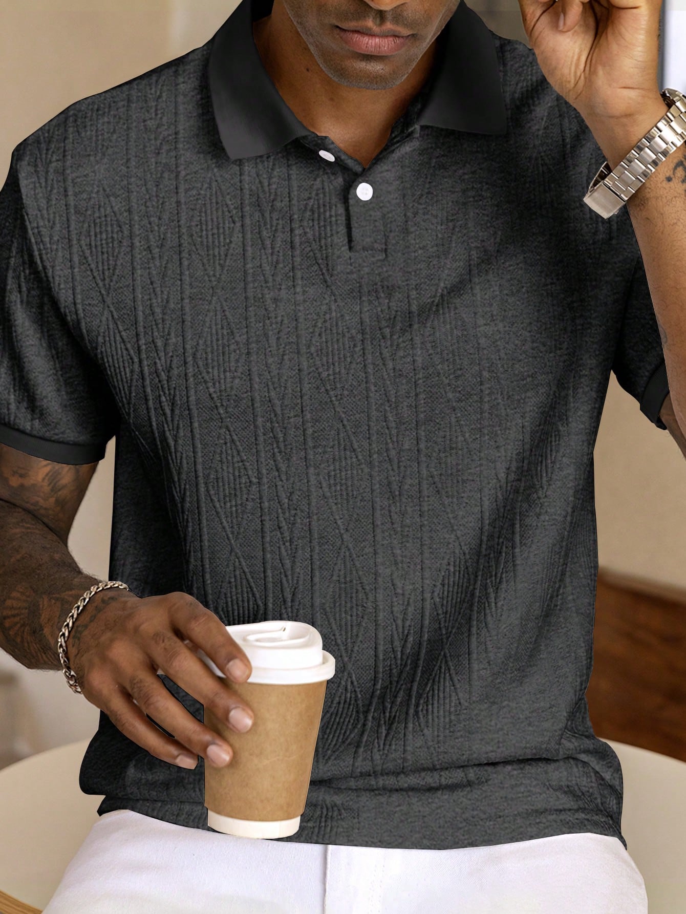 Men's Short Sleeve Polo Shirt - Casual Stylish Comfort