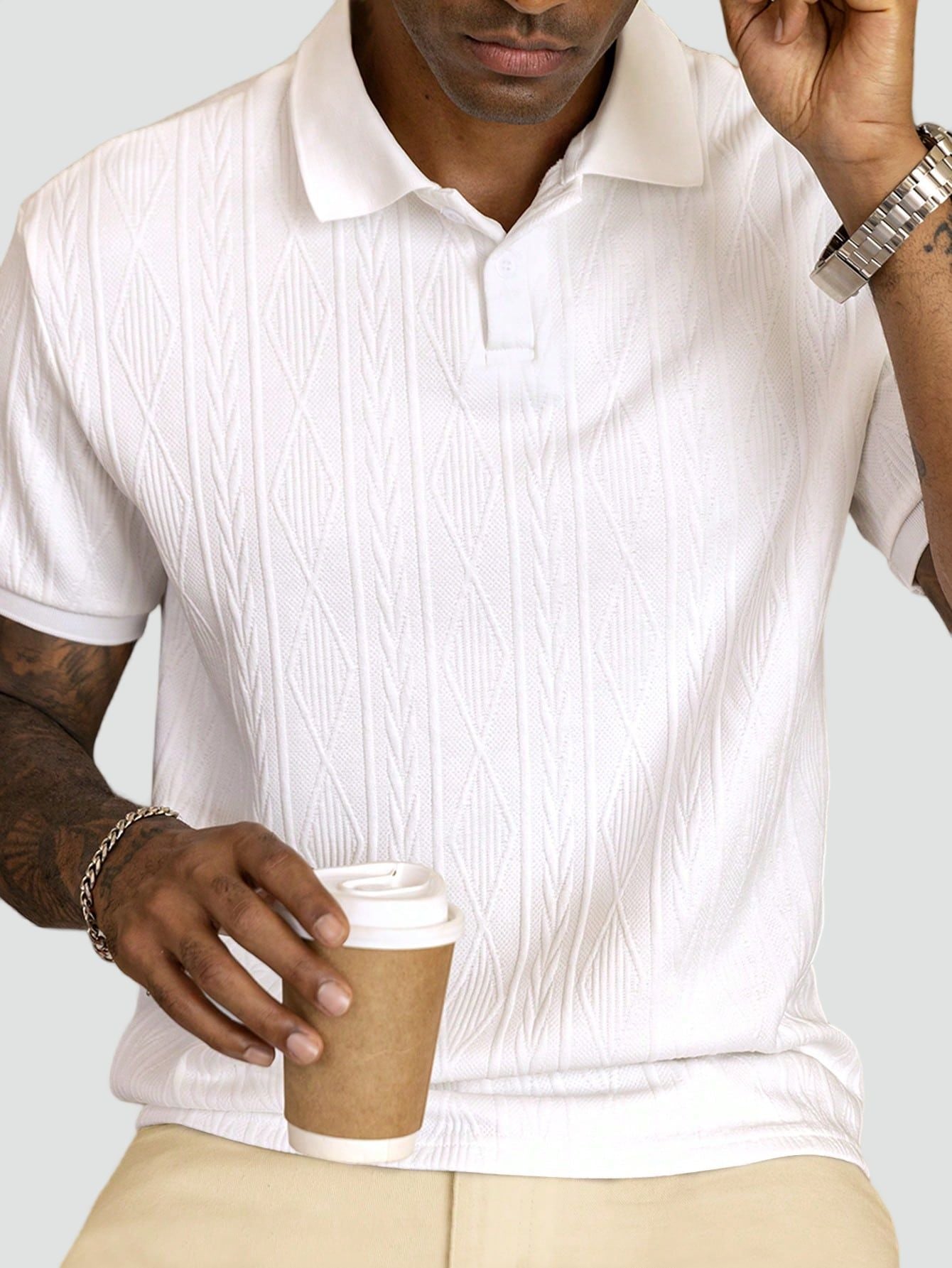 Men's Short Sleeve Polo Shirt - Casual Stylish Comfort