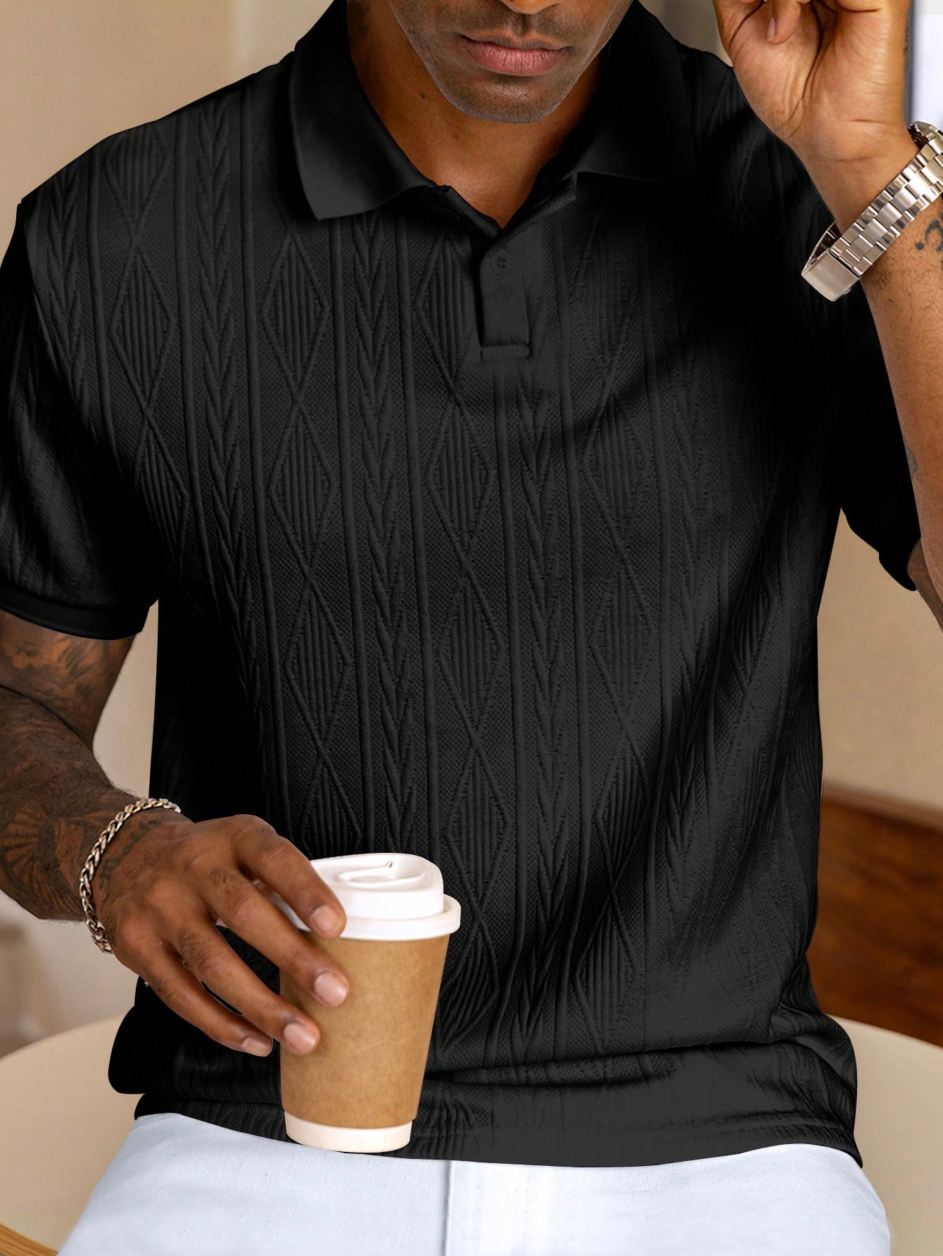 Men's Short Sleeve Polo Shirt - Casual Stylish Comfort
