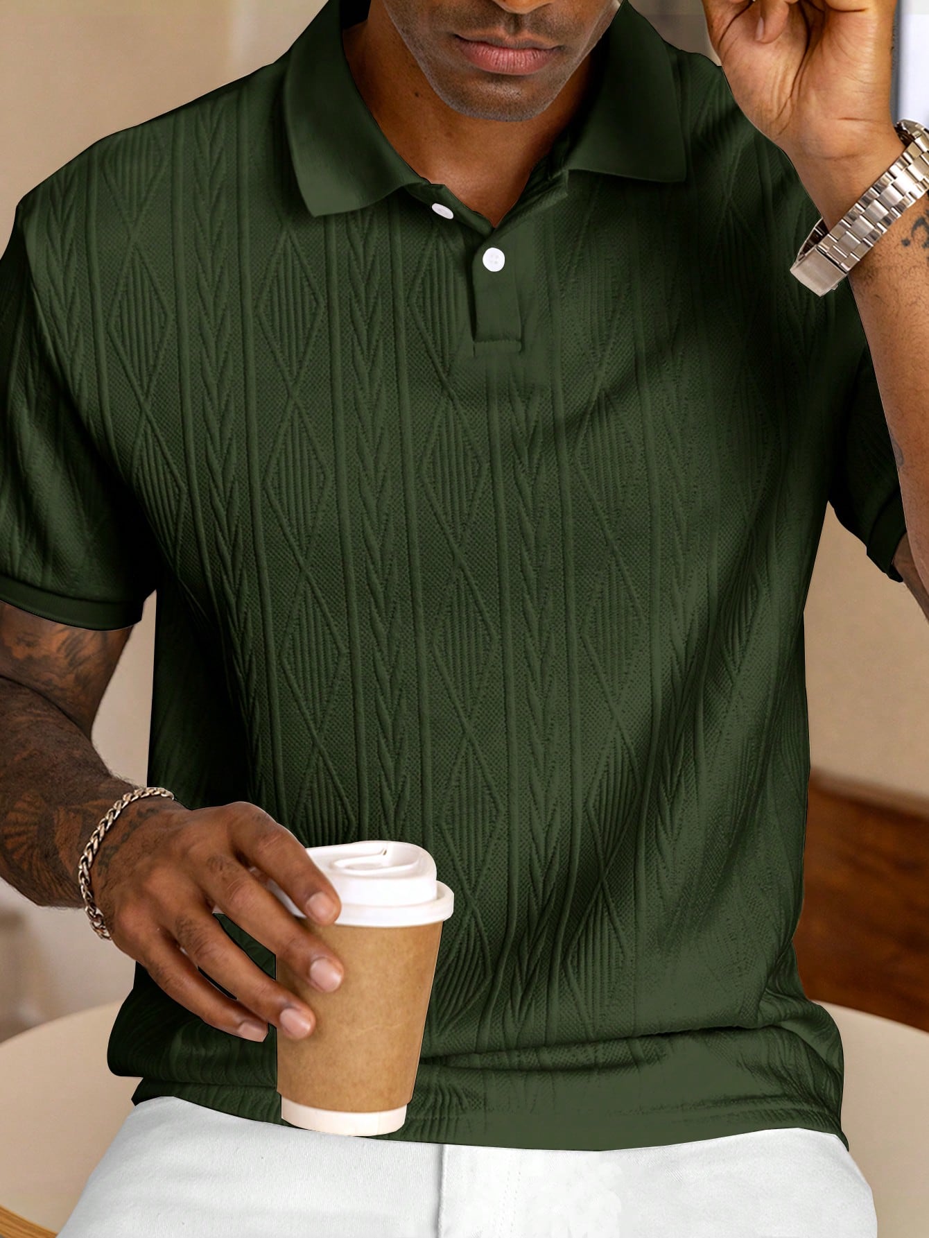 Men's Short Sleeve Polo Shirt - Casual Stylish Comfort