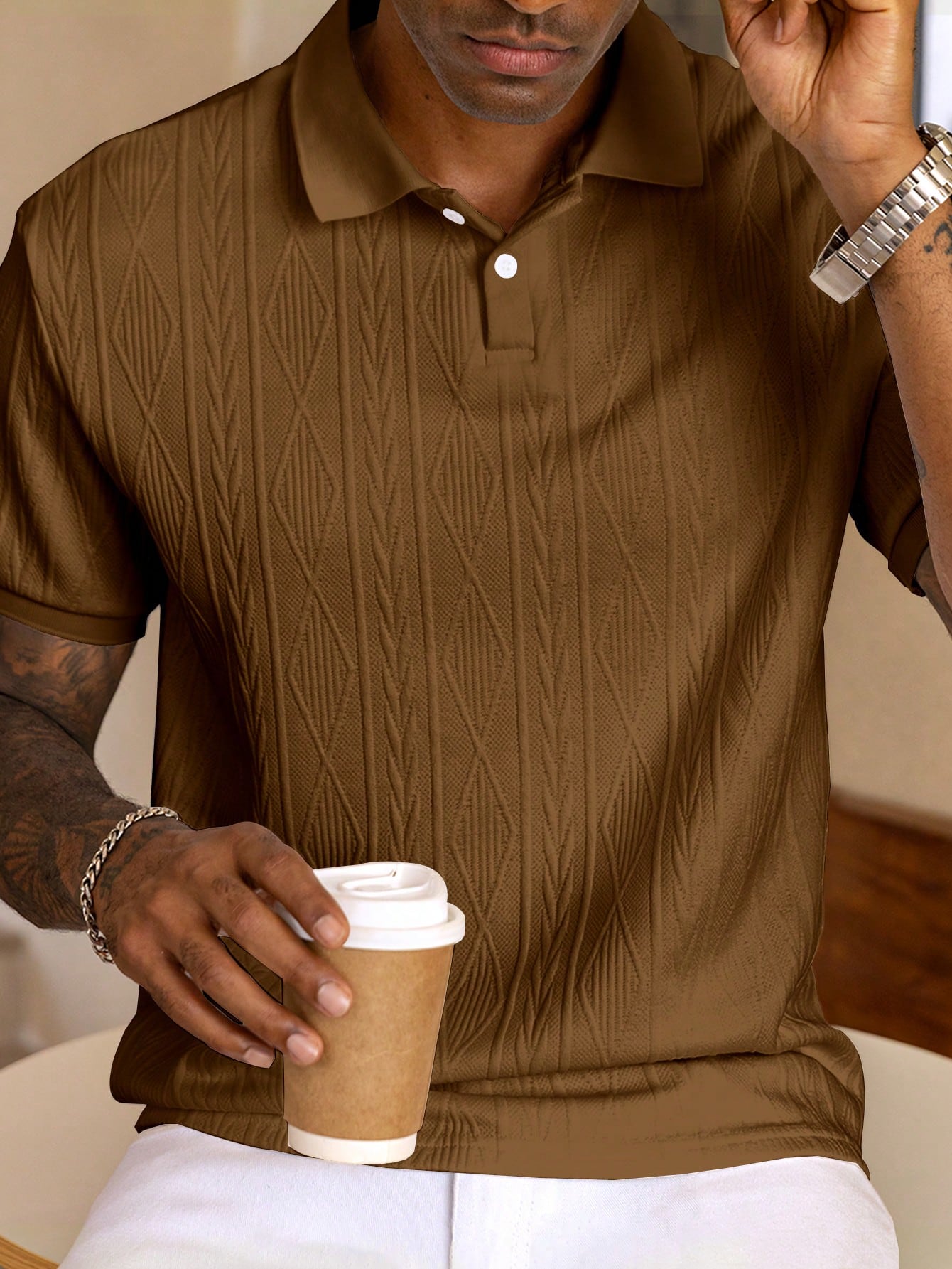 Men's Short Sleeve Polo Shirt - Casual Stylish Comfort