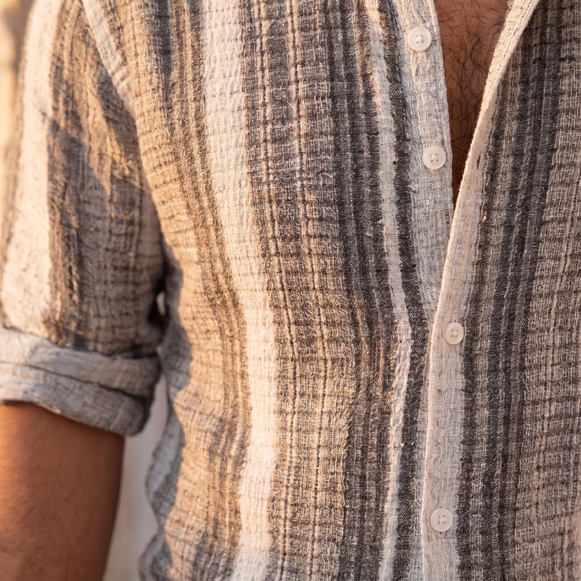 Men's Short-Sleeve Striped Shirt