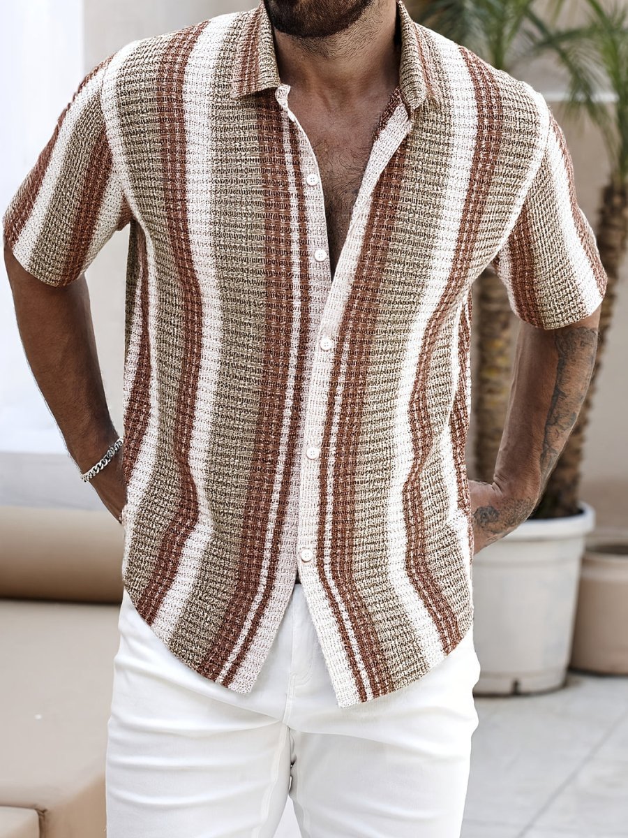 Men's Short-Sleeve Striped Shirt