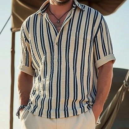 Men's Short Sleeve Striped Shirt