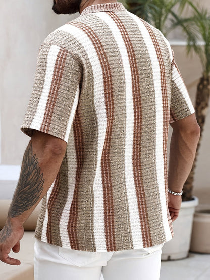 Men's Short-Sleeve Striped Shirt