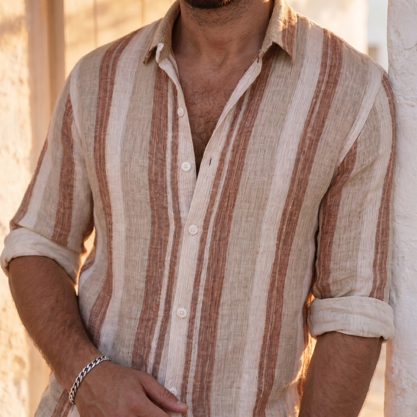 Men's Short-Sleeve Striped Shirt