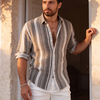 Men's Short-Sleeve Striped Shirt