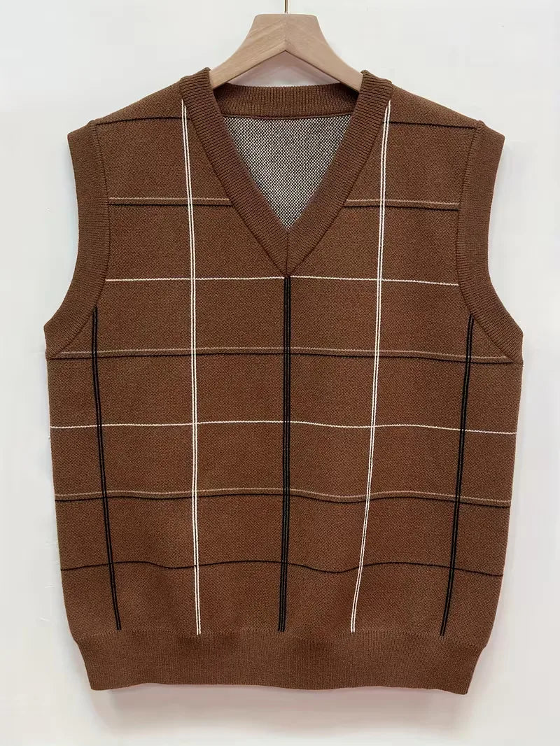 Men's Sleeveless V-Neck Cardigan Vest