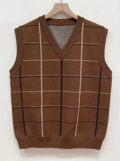Men's Sleeveless V-Neck Cardigan Vest