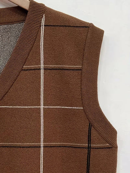 Men's Sleeveless V-Neck Cardigan Vest