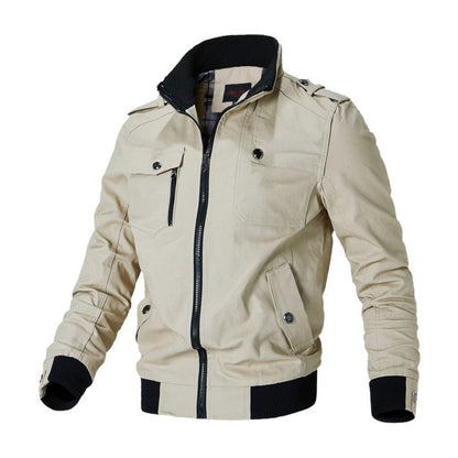 Men's Slim Fit Autumn-Winter Jacket with High Collar