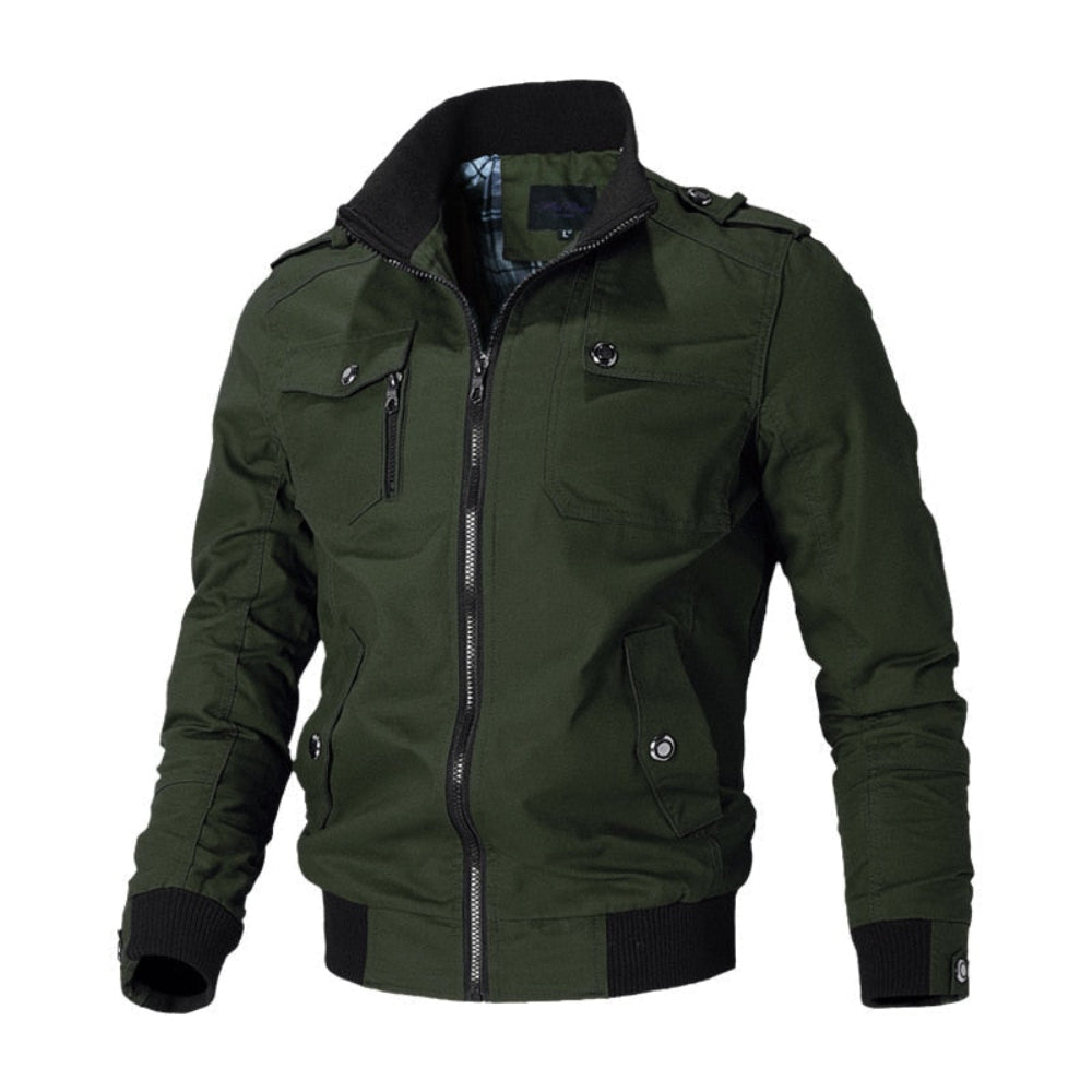 Men's Slim Fit Autumn-Winter Jacket with High Collar