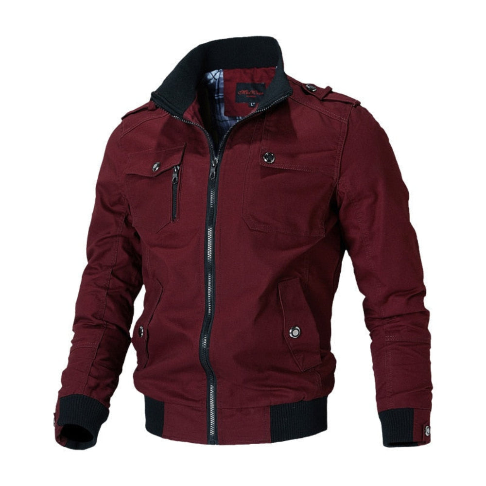 Men's Slim Fit Autumn-Winter Jacket with High Collar