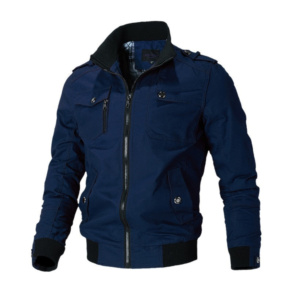 Men's Slim Fit Autumn-Winter Jacket with High Collar