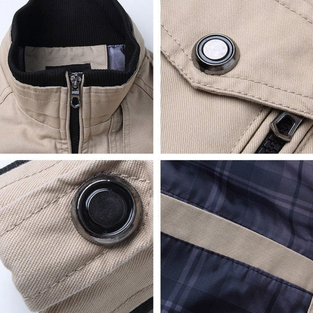 Men's Slim Fit Autumn-Winter Jacket with High Collar
