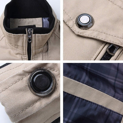 Men's Slim Fit Autumn-Winter Jacket with High Collar