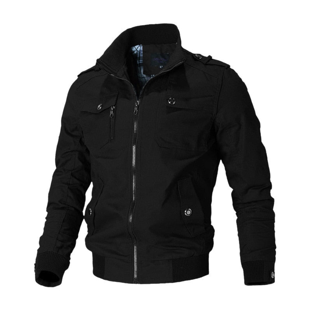 Men's Slim Fit Autumn-Winter Jacket with High Collar