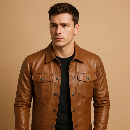 Men's Slim Fit Biker Jacket with Street Style