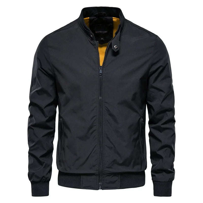 Men's Slim Fit Black Summer Jacket