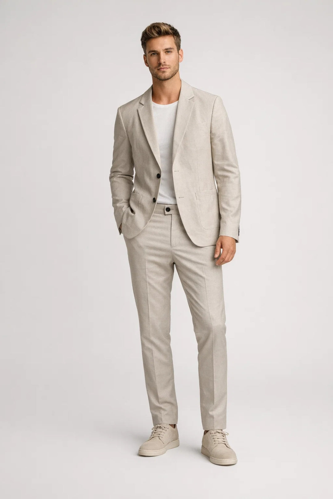Men's Slim Fit Blazer Jacket and Trouser Set