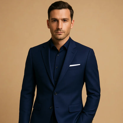 Men's Slim Fit Blazer and Trousers Suit for Weddings and Events