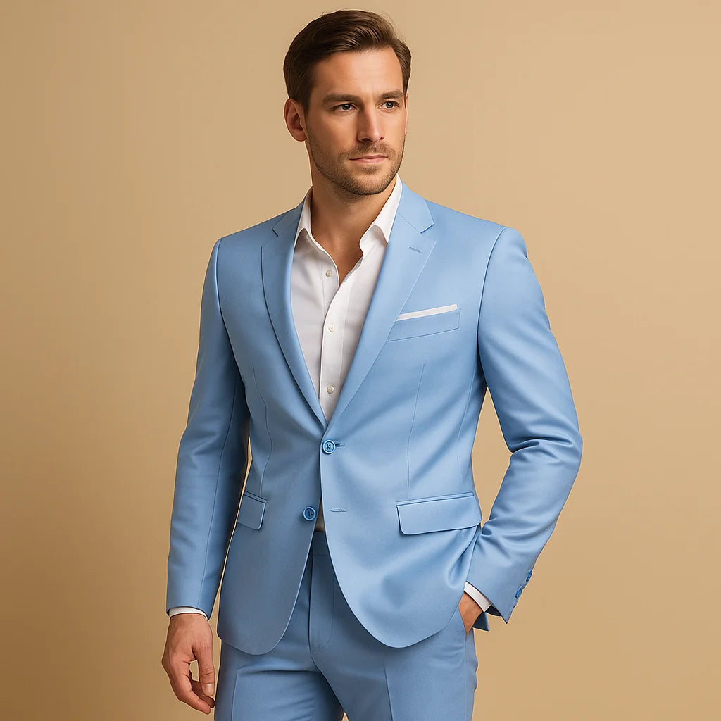 Men's Slim Fit Blazer and Trousers Suit for Weddings and Events