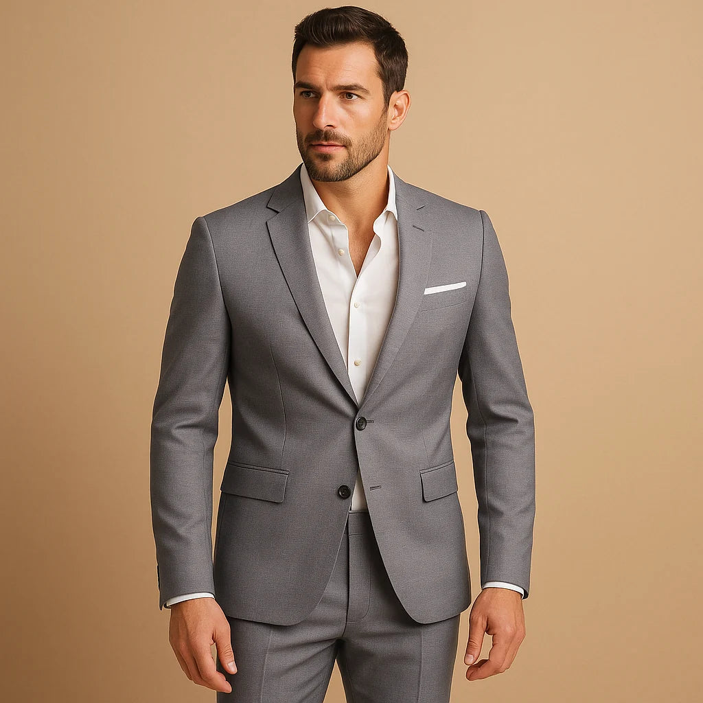 Men's Slim Fit Blazer and Trousers Suit for Weddings and Events