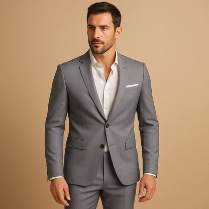 Men's Slim Fit Blazer and Trousers Suit for Weddings and Events