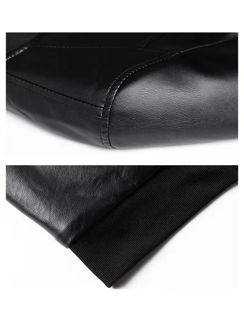 Men's Slim Fit Bomber Jacket with Long Sleeves