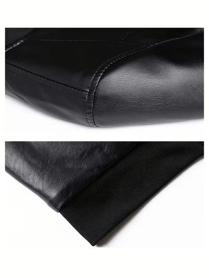 Men's Slim Fit Bomber Jacket with Long Sleeves