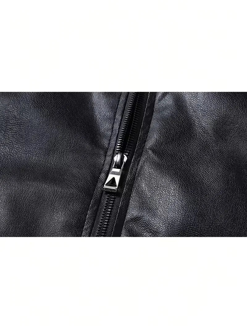 Men's Slim Fit Bomber Jacket with Long Sleeves