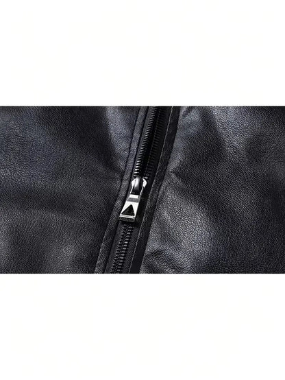 Men's Slim Fit Bomber Jacket with Long Sleeves