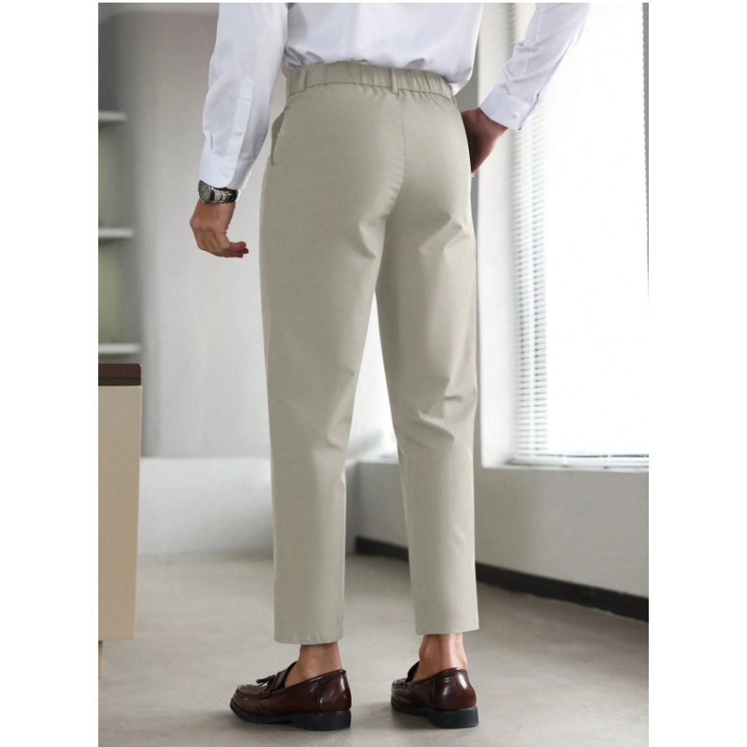 Men's Slim Fit Business Trousers with Side Pockets