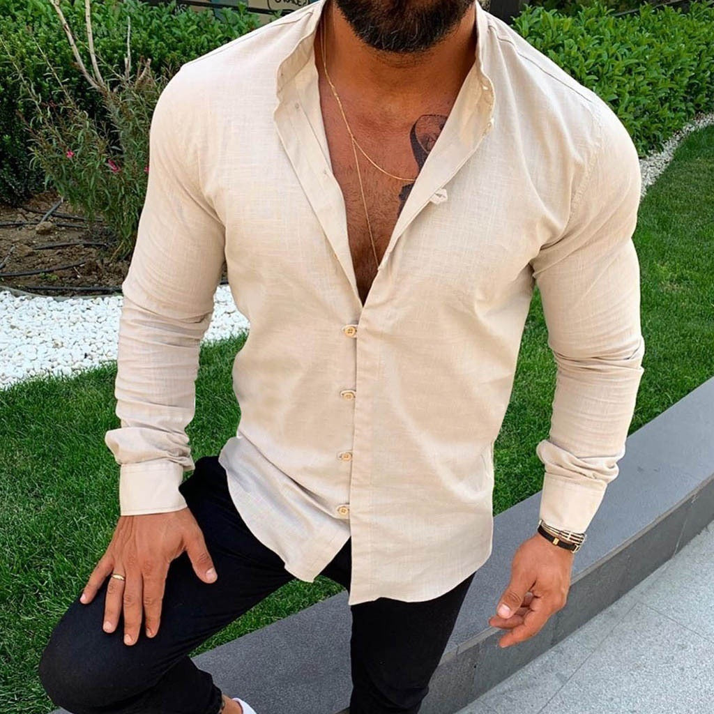 Men's Slim-Fit Button-Down Shirt