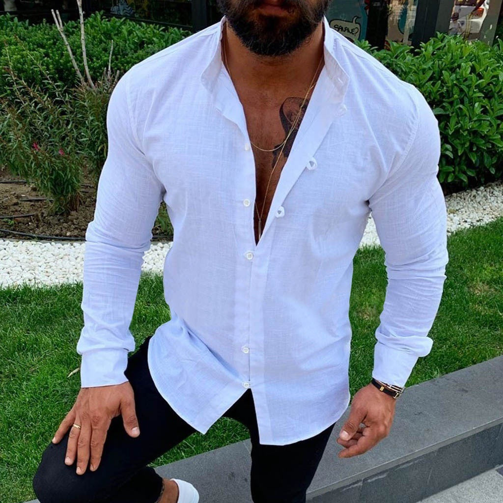 Men's Slim-Fit Button-Down Shirt