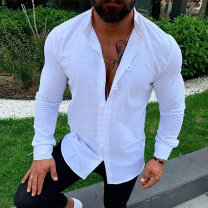 Men's Slim-Fit Button-Down Shirt