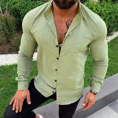 Men's Slim-Fit Button-Down Shirt