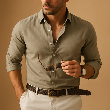 Men's Slim Fit Classic Collar Shirt