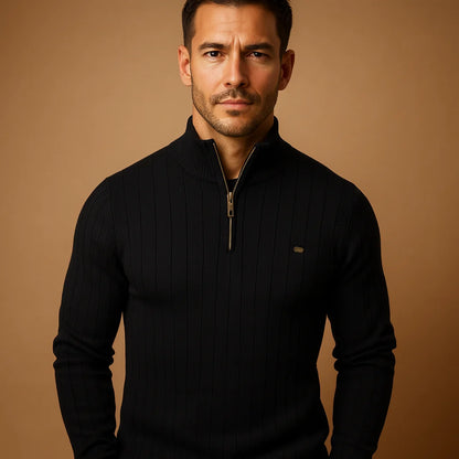 Men's Slim Fit Half-Zip Knit Sweater