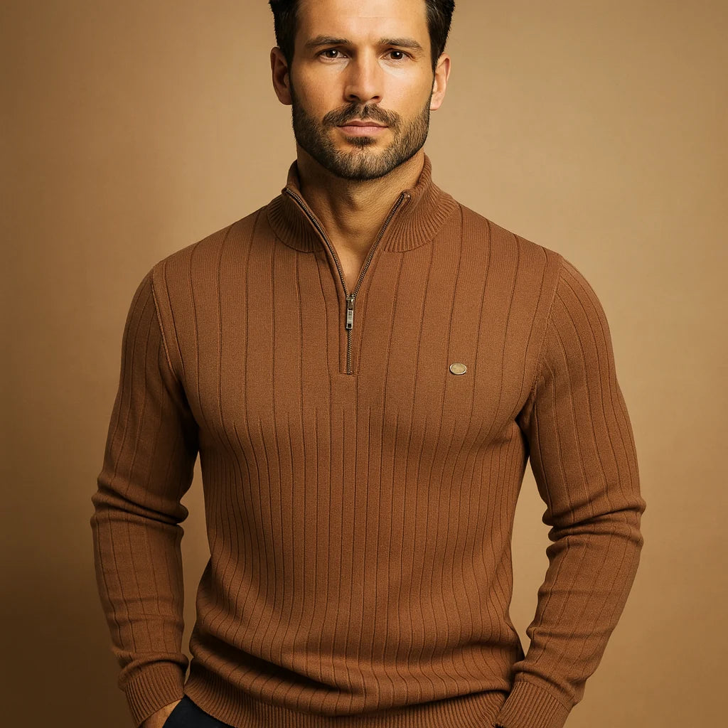 Men's Slim Fit Half-Zip Knit Sweater