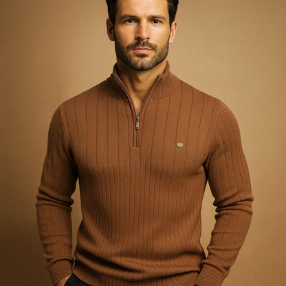 Men's Slim Fit Half-Zip Knit Sweater