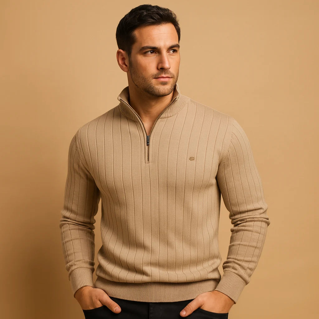Men's Slim Fit Half-Zip Knit Sweater